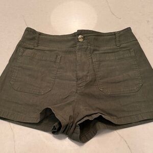 Anthropologie Maeve Colette High Waist olive green Shorts